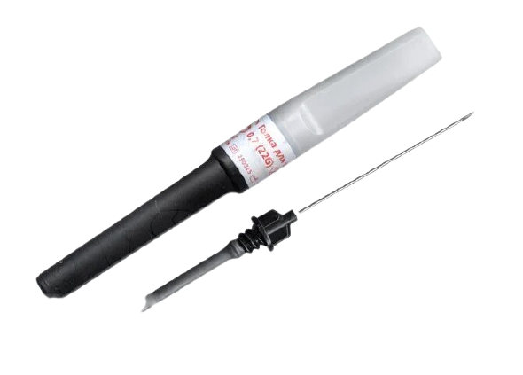 Голка для забору крові розмір 0,7 (22G) чорна, №1